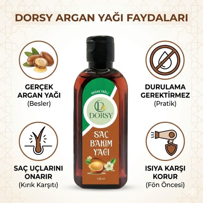 DORSY Argan Saç Bakım Yağı 125 ml - Görsel 5