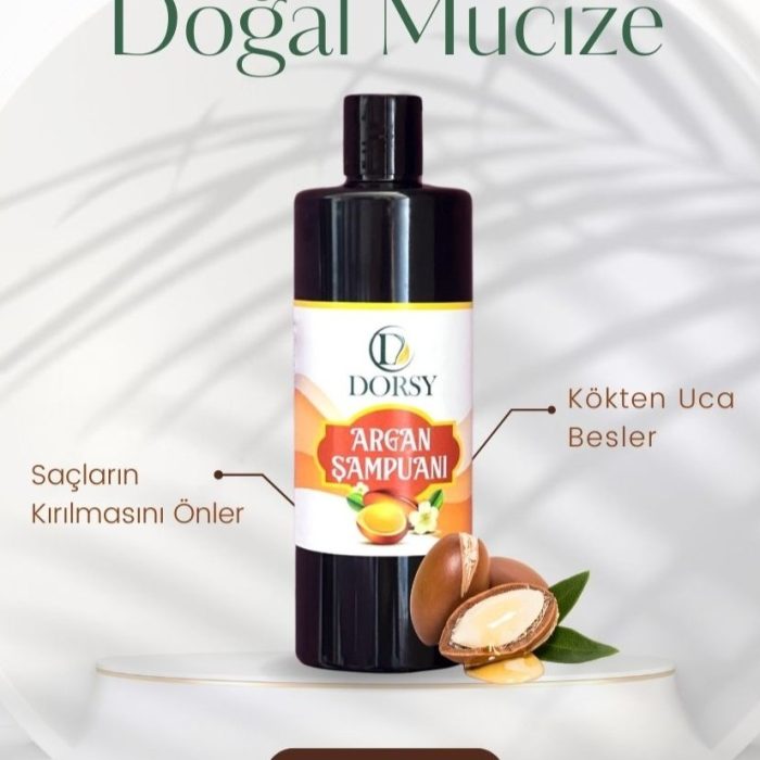 dorsy_argan - 8 DORSY Doğal TUZSUZ Argan Şampuan 400 ml - Görsel 1