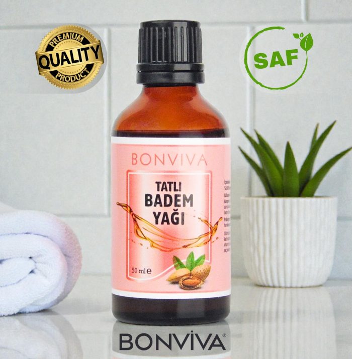 BONVİVA Soğuk Pres Saf Tatlı Badem Yağı 50 ml - Görsel 2