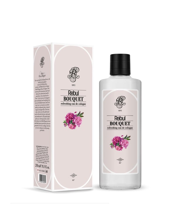 rebul-bouquet-edc-kolonya-250-ml-85c-49 REBUL Bouquet Kolonya Cam Şişe 250 ml - Görsel 1