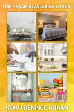 AURAN Amber Çubuklu Oda Kokusu Bambu Kokusu Kare Şişe Amber 100 ml - Görsel 4