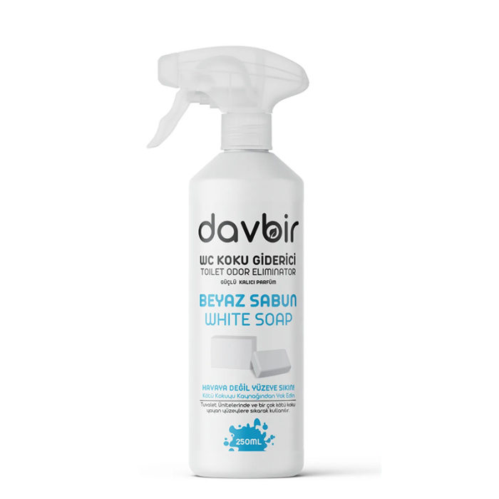 ASSA DAVBİR Beyaz Sabun Kokulu Wc Kötü Koku Giderici Ultra Kalıcı Yüzey Parfümü 250 ml - Görsel 1
