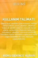 AURAN Amber Çubuklu Oda Kokusu Bambu Kokusu Kare Şişe Amber 100 ml - Görsel 6