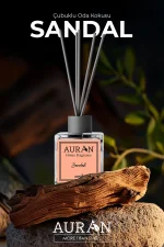 AURAN Sandal Ağacı Çubuklu Oda Kokusu Bambu Kokusu Kare Şişe Sandal 100 ml - Görsel 2