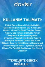 DAVBİR Beyaz Sabun Kokulu Wc Kötü Koku Giderici Ultra Kalıcı Yüzey Parfümü 250 ml - Görsel 4