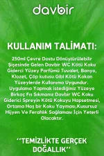 DAVBİR Yağmur Ormanı Kokulu Wc Kötü Koku Giderici Ultra Kalıcı Yüzey Parfümü 250 ml - Görsel 4