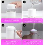 H2O Humidifier Elektrikli Hava Nemlendirici 300 ml Buhar ve Aromatik Koku Difizörü - Görsel 8