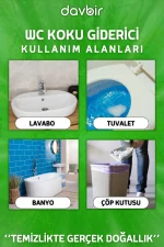 DAVBİR Yağmur Ormanı Kokulu Wc Kötü Koku Giderici Ultra Kalıcı Yüzey Parfümü 250 ml - Görsel 2