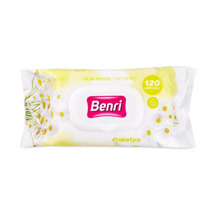 benri papatya 120 BENRİ Papatya Iıslak Mendil 120'li - Görsel 1