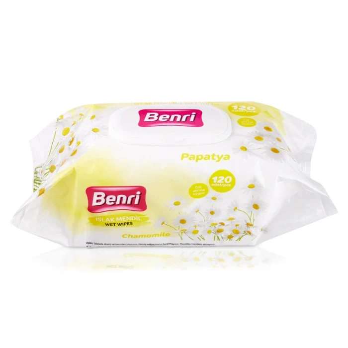 benri papatya2 BENRİ Papatya Iıslak Mendil 120'li - Görsel 2