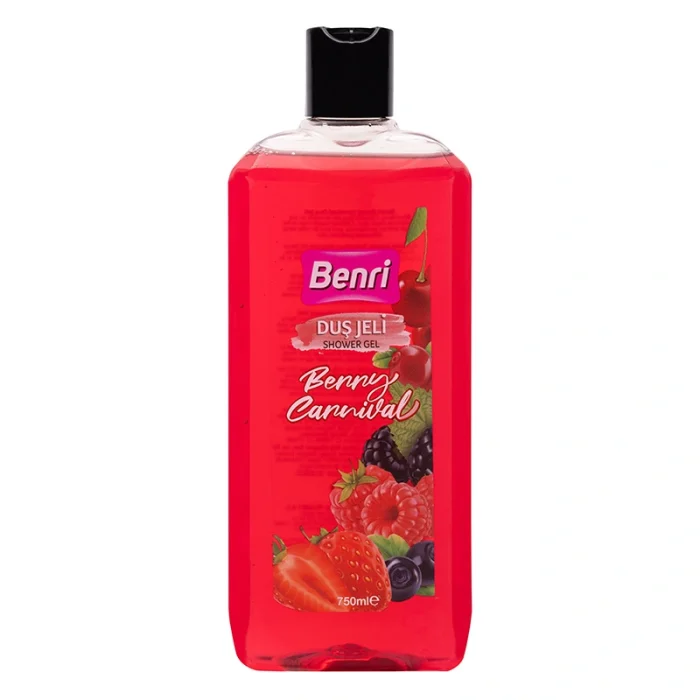 berry karnaval 750 BENRİ Çilek-Kiraz Karnavalı Duş Jeli 750 ml e - Görsel 1