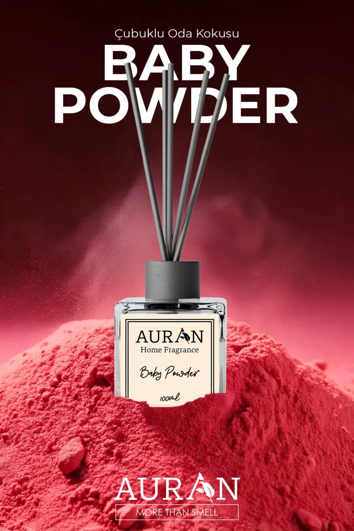 bpçbk7 AURAN Bebek Pudrası Kare Bambu Çubuklu Oda Kokusu 100 ml - Görsel 2