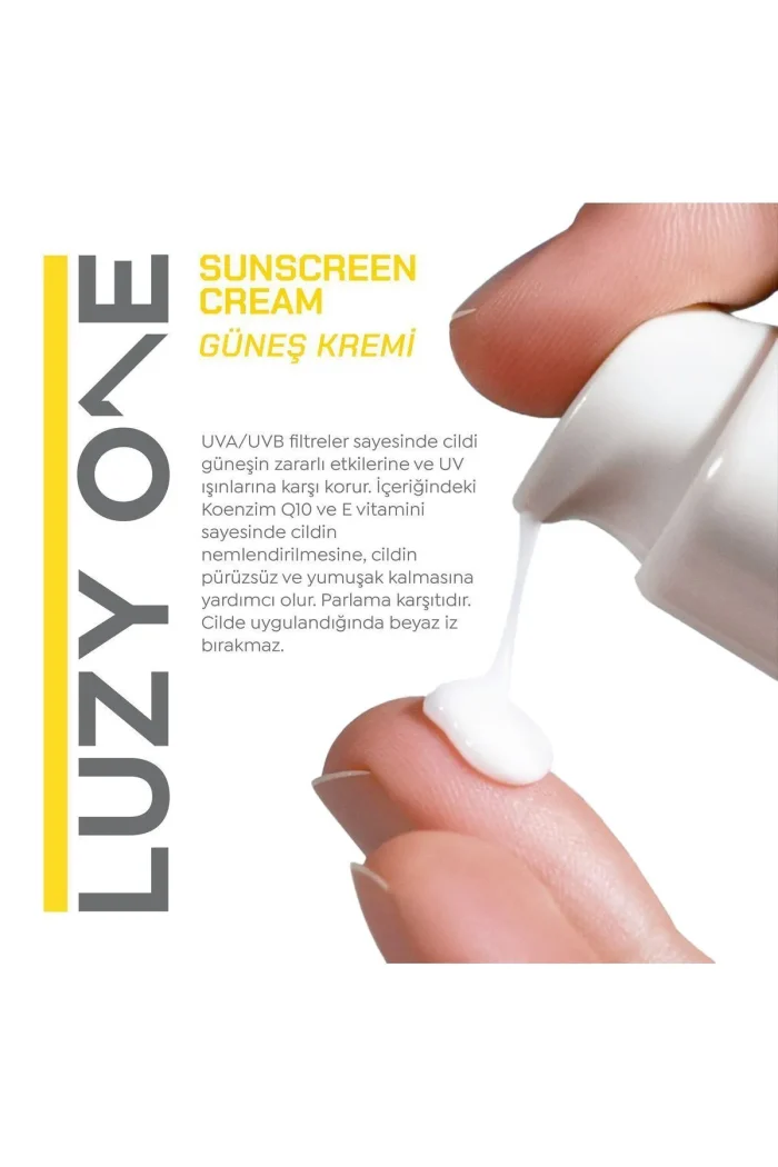 ggüneş2 LUZY ONE Aydınlatıcı & Koruyucu Güneş Kremi Spf50 | Cilt Bakımı & Güneşten Korunma 50 ml - Görsel 4
