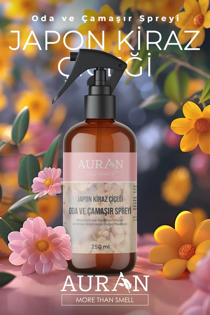 jkç2 AURAN Japon Kiraz Çiçeği Parfümlü Oda Ve Çamaşır Spreyi 250ml - Görsel 2