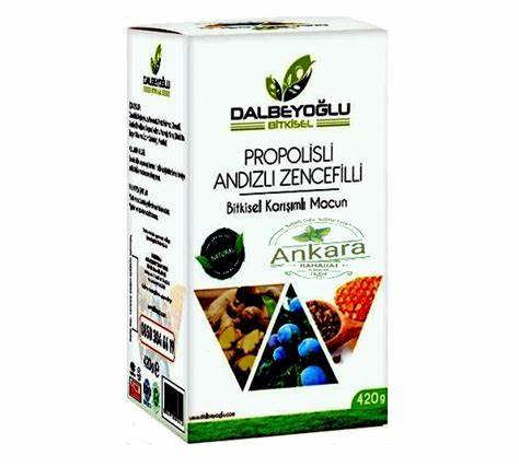 propolisli andızlı zencefilli.jpg2 DALBEYOĞLU BİTKİSEL Propolis Andız Zencefilli Doğal Macun 410 gr - Görsel 1