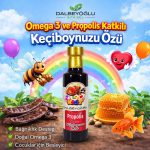 DALBEYOĞLU BİTKİSEL Çocuk Propolis ve Omega 3 Katkılı Çilekli Keçiboynuzu Özü
