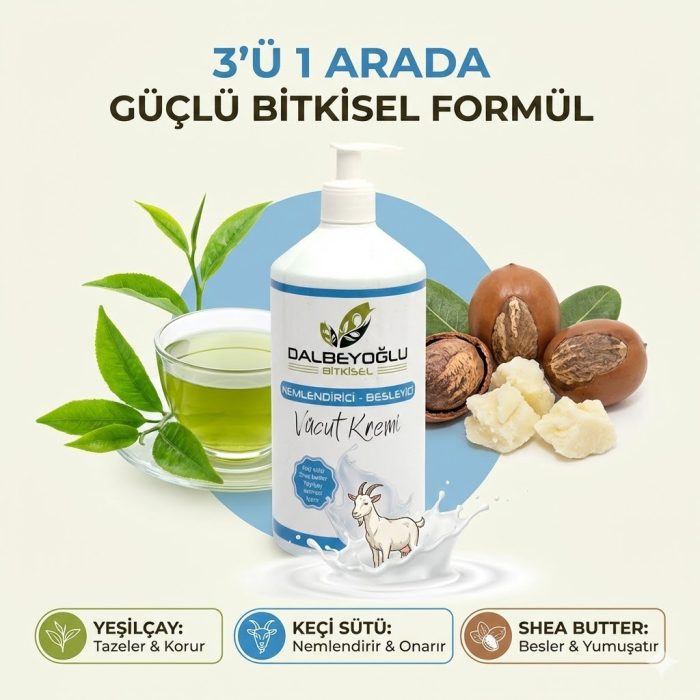 DALBEYOĞLU BİTKİSEL Nemlendirici Besleyici Kabin Boy Vücut Kremi 1000 ml - Görsel 2