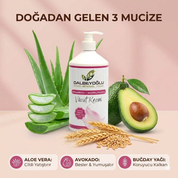 DALBEYOĞLU BİTKİSEL Onarıcı ve Koruyucu Kabin Boy Vücut Kremi 1000 ml - Görsel 2
