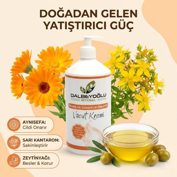 DALBEYOĞLU BİTKİSEL Tahriş ve Kızarıklık Önleyici Kabin Boy Vücut Kremi 1000 ml - Görsel 2