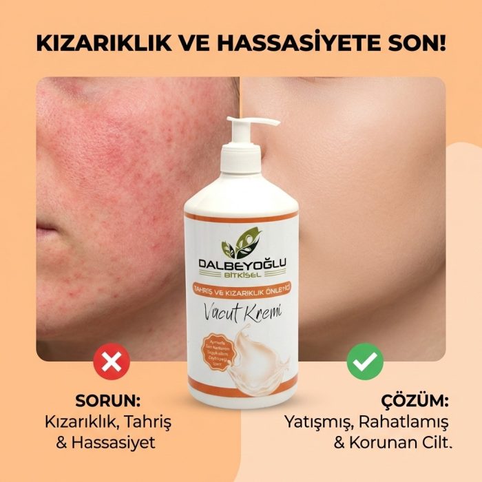 DALBEYOĞLU BİTKİSEL Tahriş ve Kızarıklık Önleyici Kabin Boy Vücut Kremi 1000 ml - Görsel 3