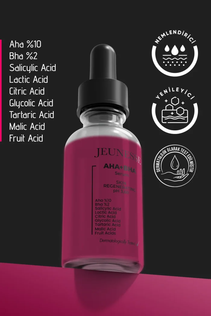 AHA2 JEUNESSE AHA+BHA Serum (Cilt Yenileyici  pH: 3,60 ) 30 ml - Görsel 2