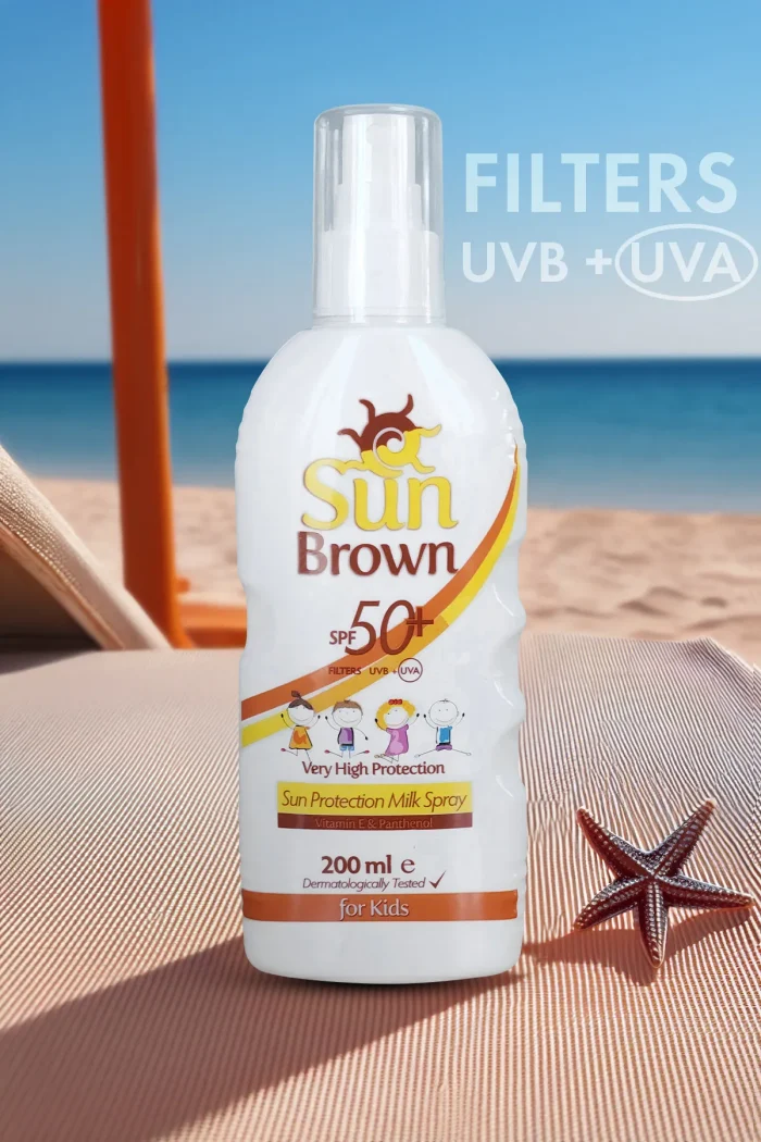çkss1 SUN BROWN (Çocuk) Güneş Koruyucu Losyon SPF+50 200 ml - Görsel 2