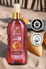 SUN BROWN Bronzlaştırıcı Yağ sprey SPF+30 200 ml - Görsel 2