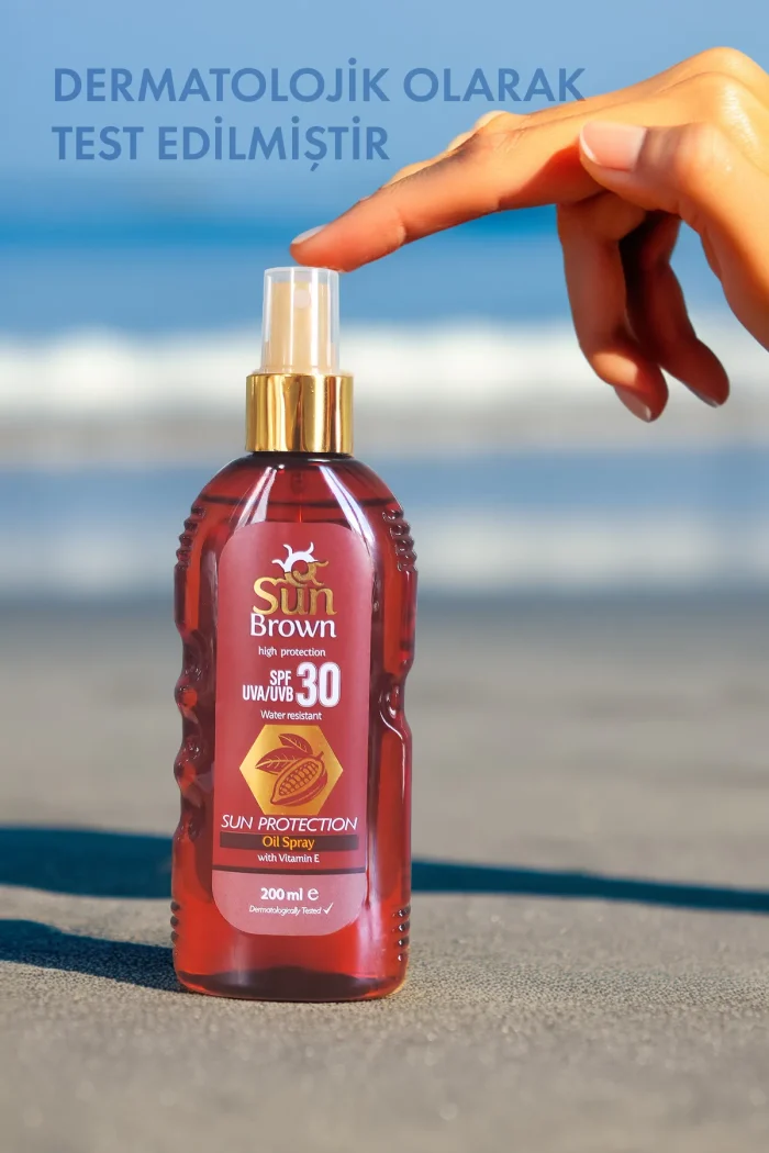 gy5 SUN BROWN Bronzlaştırıcı Yağ sprey SPF+30 200 ml - Görsel 5