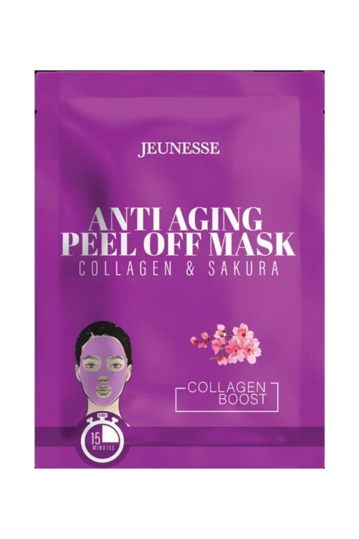 JEUSENSE Kolajen & Sakura Özlü (Yaşlanma Karşıtı) Soyulabilir Yüz Maskesi 15 gr - Görsel 1