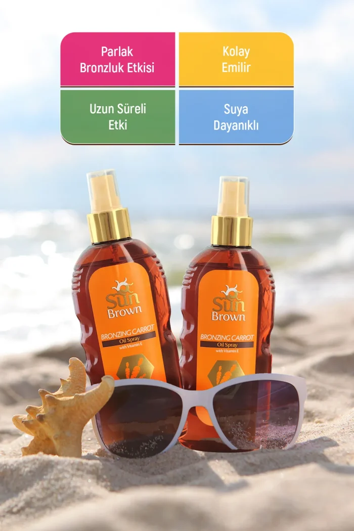 h3 SUN BROWN Bronzlaştırıcı Havuç Yağı Vitamin E Katkılı 200 ml - Görsel 3