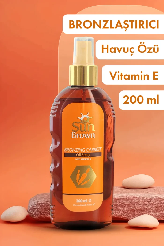 havuç SUN BROWN Bronzlaştırıcı Havuç Yağı Vitamin E Katkılı 200 ml - Görsel 1