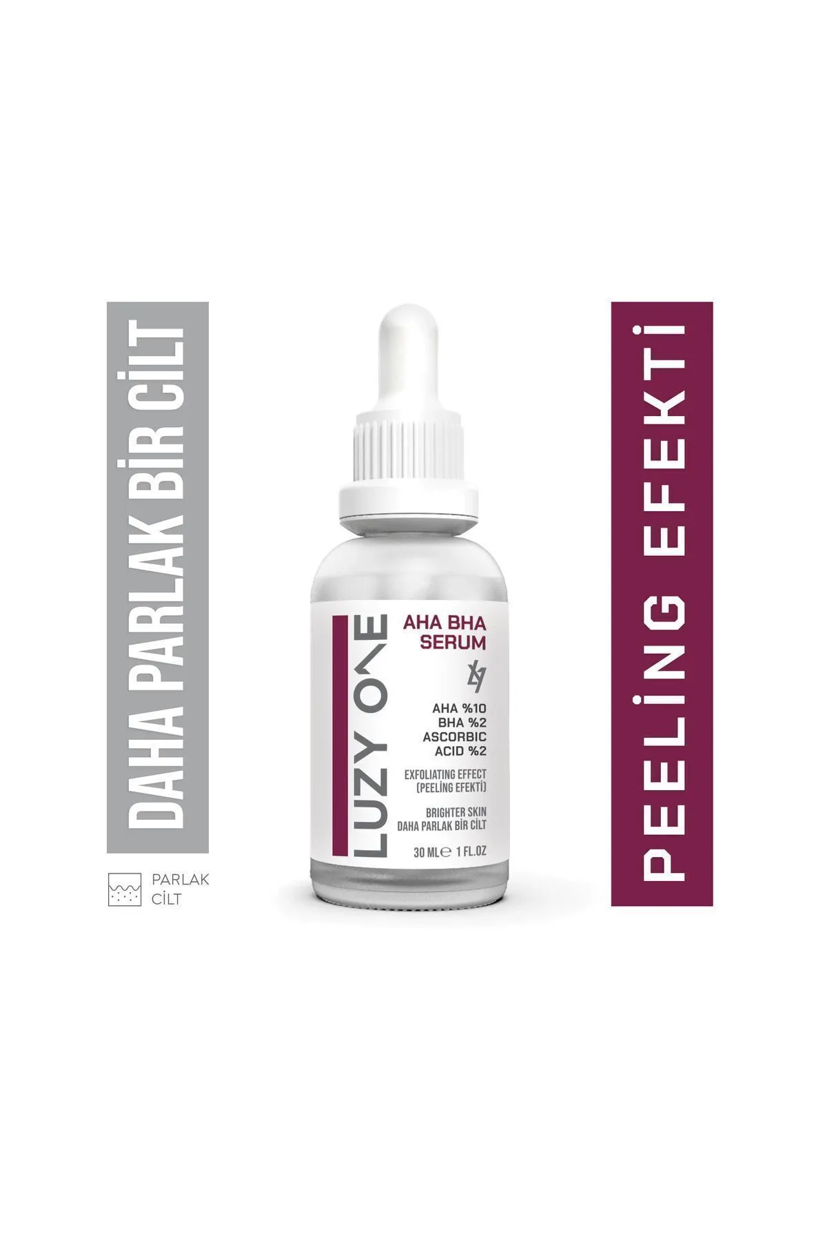 AHA BHA SERUM LUZY ONE AHA-BHA Serum – Gözenek Temizleyici & Cilt Yenileyici Serum Akne Karşıtı Ve Aydınlatıcı 30 ml - Görsel 1