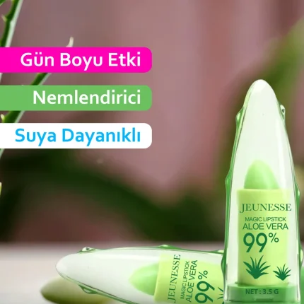 JEUNESSE Aloe Vera Magic Lipstick Doğal Nemlendirici Yatıştırıcı Sihirli Dudak Balmı 3,5 gr