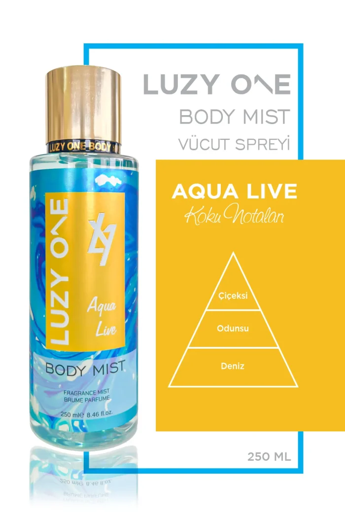 aqua2 LUZY ONE Aqua Live Body Mist Vücut Spreyi - 250 ml - Görsel 2