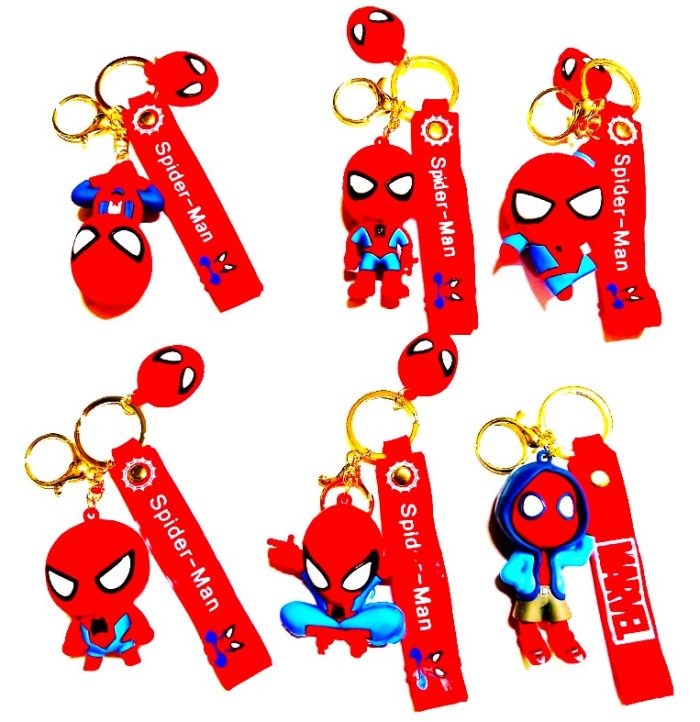 WhatsApp Görsel 2025-06-15 saat 10.59.46_96eceafc İTHAL LÜks Büyük Boy Örümcek Adam Maskot Slikon Anahtarlık - Görsel 1