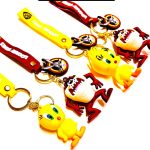 İTHAL Lüks Büyük Boy Tazmanya Tweety Slikon Maskot Anahtarlık
