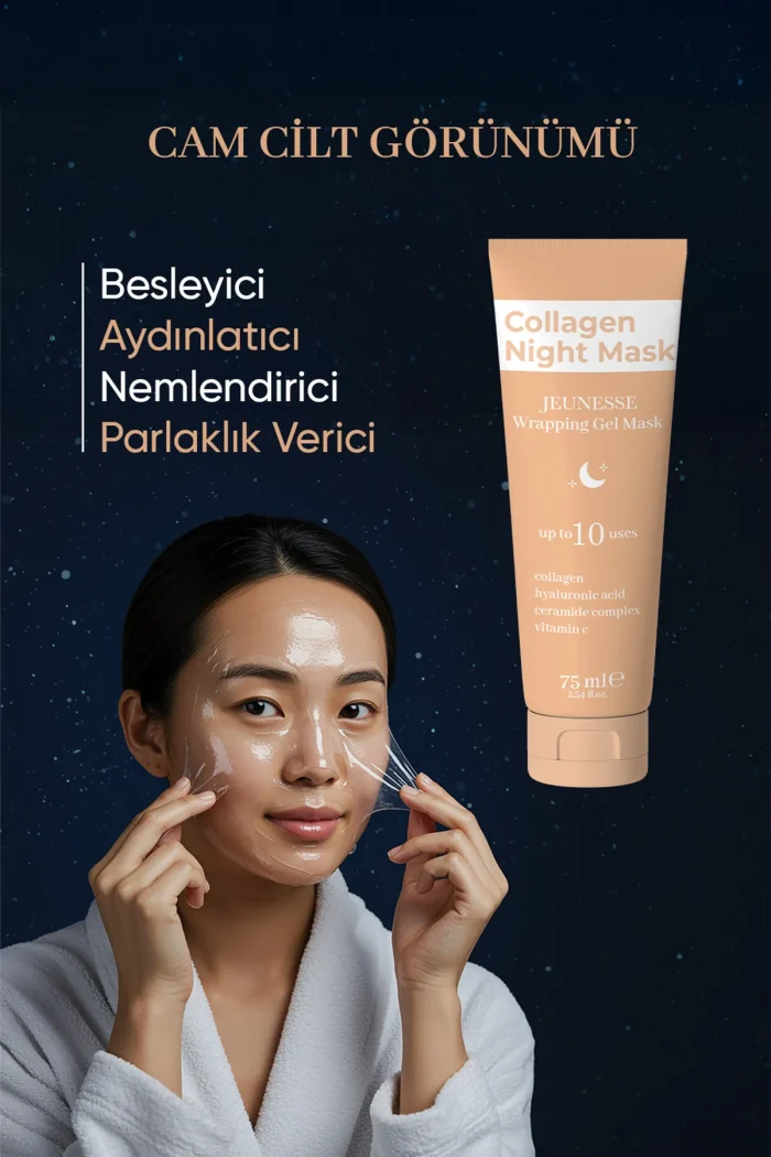 gece maskesi2 JEUNESSE Kolajen Gece Maskesi 75 ml - Görsel 4