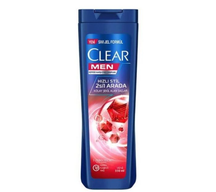 clear-men-hizli-stil-2si1-arada-kepege--4f27- CLEAR Men Hızlı Stil 2 si 1 arada 350 ml Kepek Şampuanı - Görsel 1