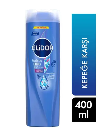kepek 111111 ELİDOR Kepeğe Karşı Etkili Şampuan 400 ml - Görsel 1