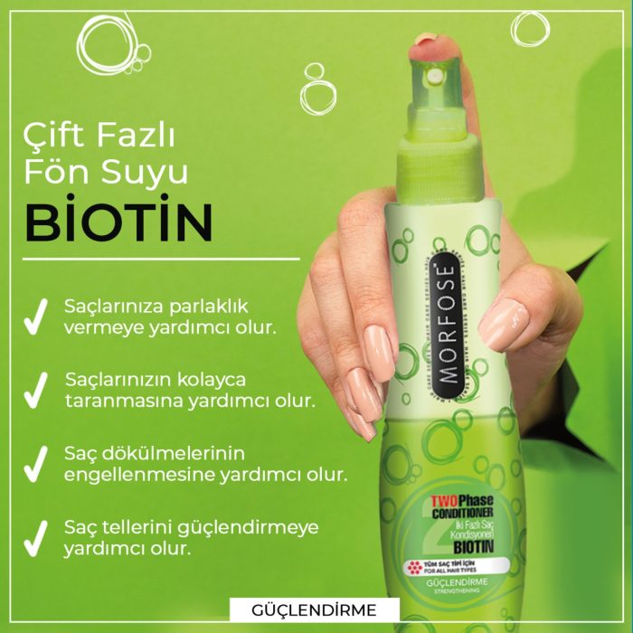 240 bsonnnnnn MORFOSE Biotin İki Fazlı 240 ml Fön Suyu - Görsel 3