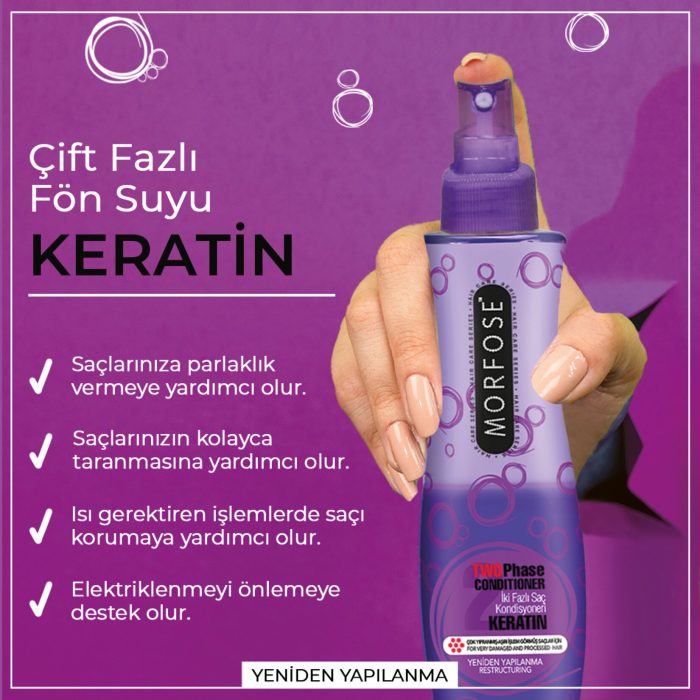 240 sonnnnnnm MORFOSE Keratin İki Fazlı 240 ml Fön Suyu - Görsel 2