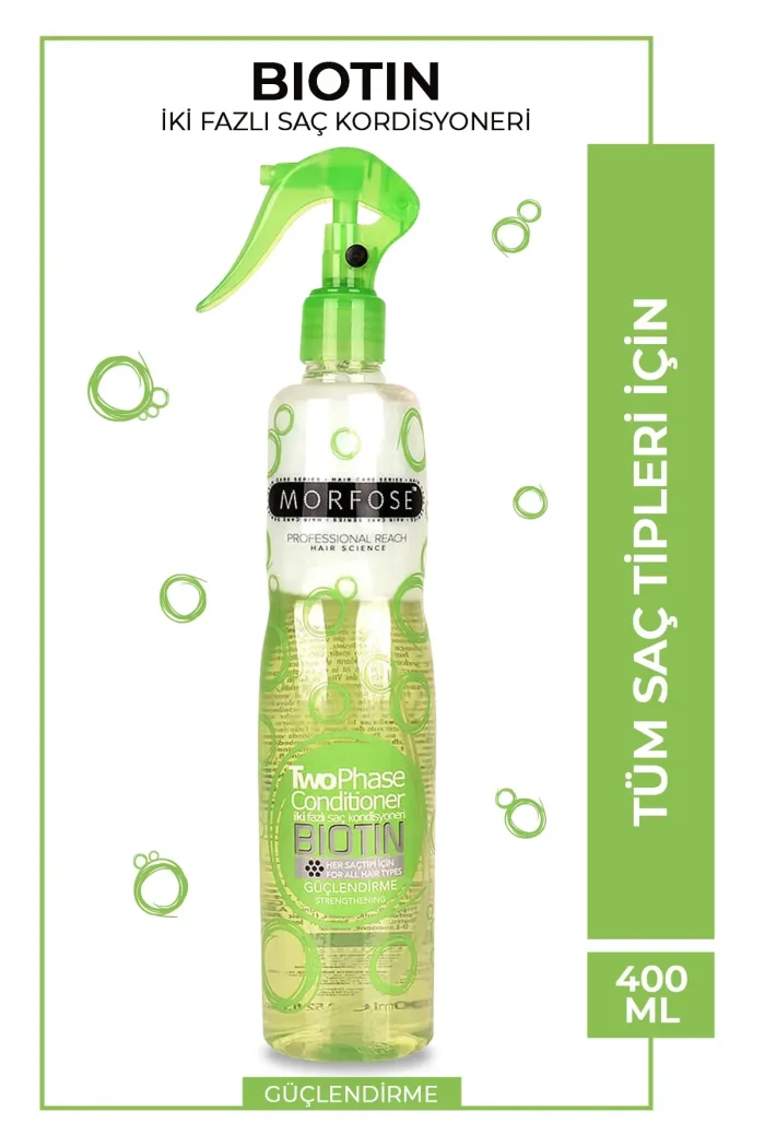 biotin400 MORFOSE Biotin İki Fazlı 400 ml Saç Kondisyoneri Fön Suyu - Görsel 1