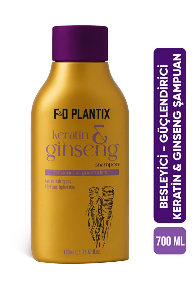 ginseng F&D PLANTİX Ginseng Keratin Besleyici ve Güçlendirici Şampuan Nourishing & Strengthening 700ml - Görsel 1