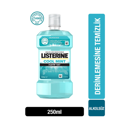 hgZBODEyD4mUARxl1p2uH3siJSImLvVnM9WvZWnz LISTERINE Cool Mint Gargara Ağız Bakım Suyu 250 ml - Görsel 1