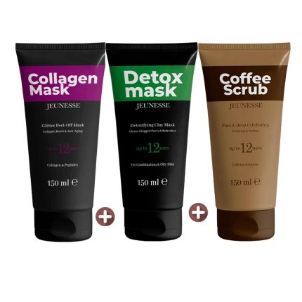 JEUNESSE Kolajen+Detox+Coffe Maske 150 ml x 3 adet