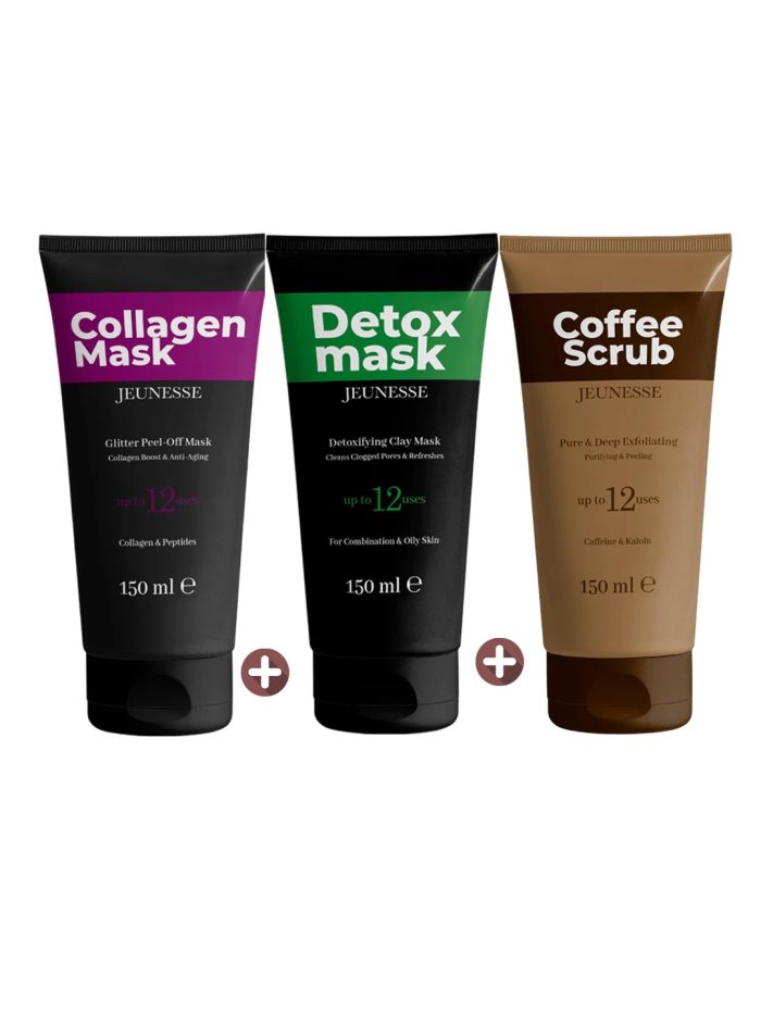 JEUNESSE Kolajen+Detox+Coffe Maske 150 ml x 3 adet - Görsel 1
