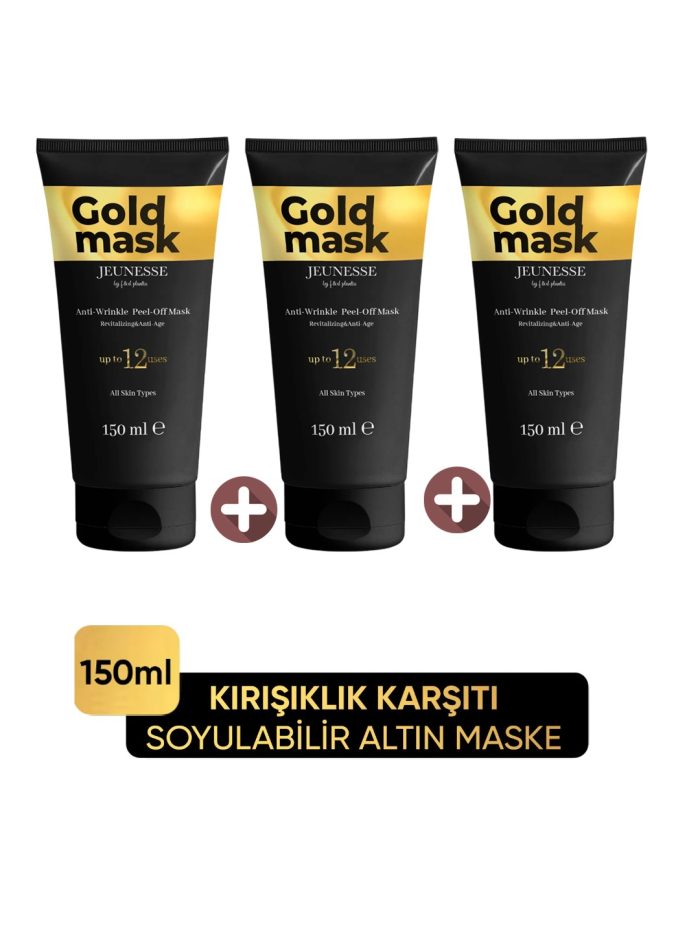 JEUNESSE Soyulabilir Gold Yüz Maskesi 150 ml x 3 adet - Görsel 1