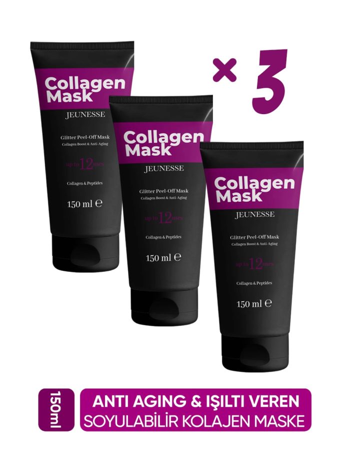 JEUNESSE Soyulabilir Kolajen Yüz Maskesi 150 ml x 3 - Görsel 1