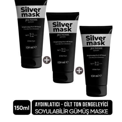 JEUNESSE Soyulabilir Siver Yüz Maskesi 150 ml x 3 adet