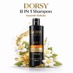 DORSY Canlı Saçlar ve Sağlıklı Saç Derisi için Yasemin Kokulu Tuzsuz Doğal  8 İN 1 Şampuan 400 ml